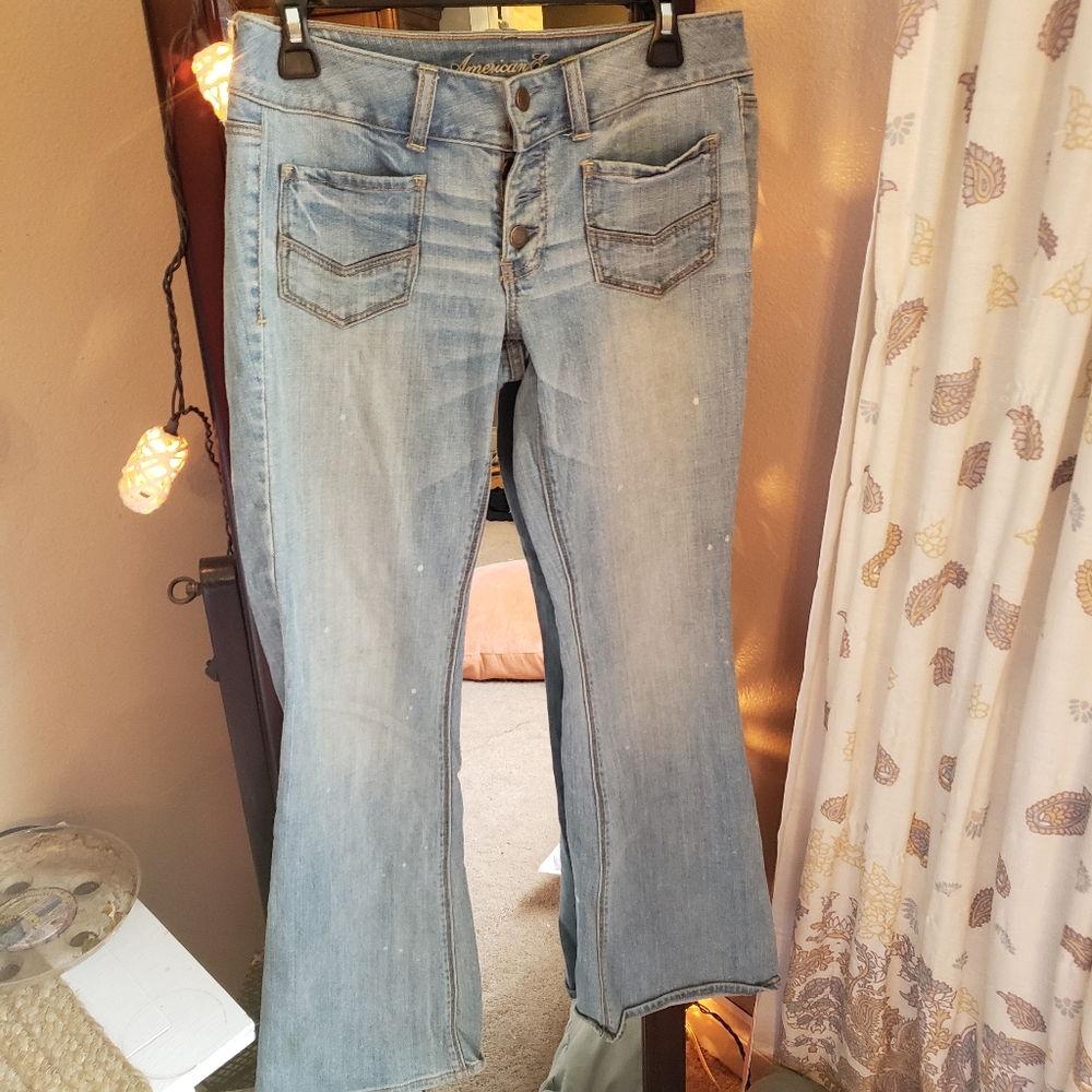 AMERICAN eagle Flare distress wash